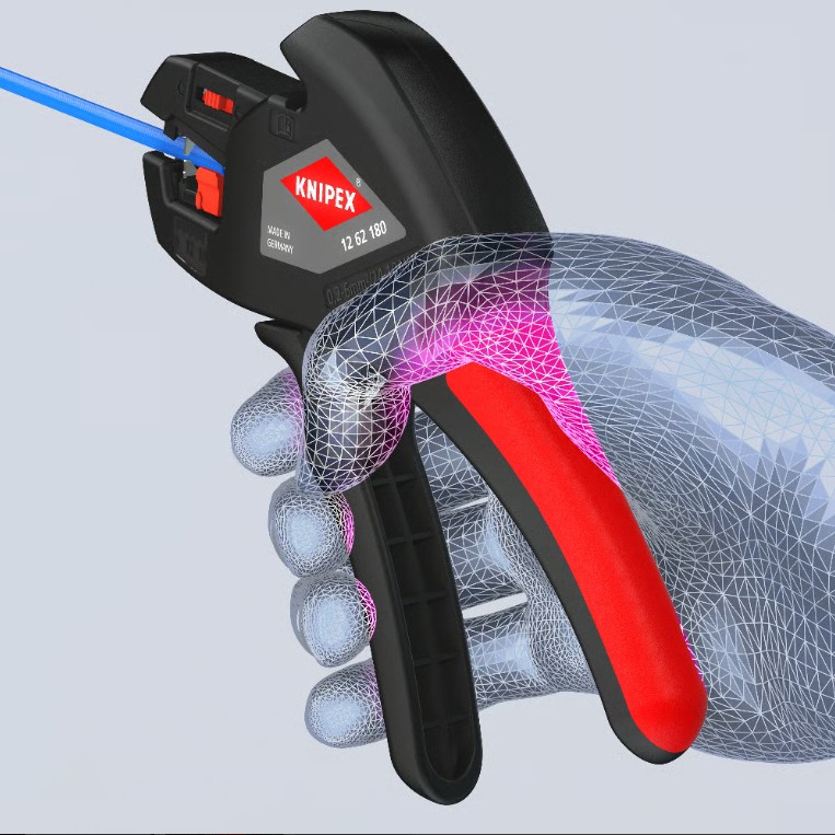 คีมปอกสายไฟ KNIPEX Automatische Abisolierzange 12 62 180 นาด 0 2 6 0 mm 