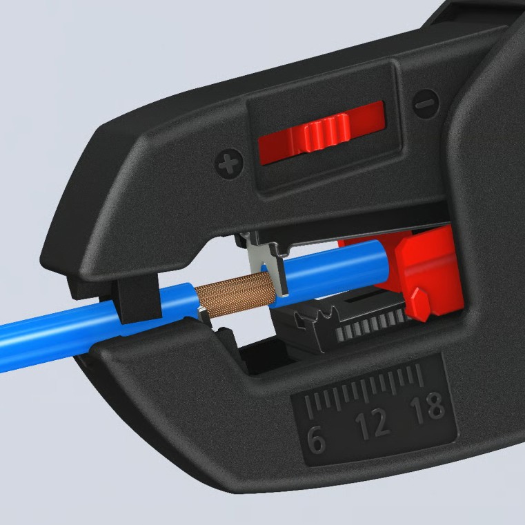 คีมปอกสายไฟ KNIPEX Automatische Abisolierzange 12 62 180 นาด 0 2 6 0 mm 