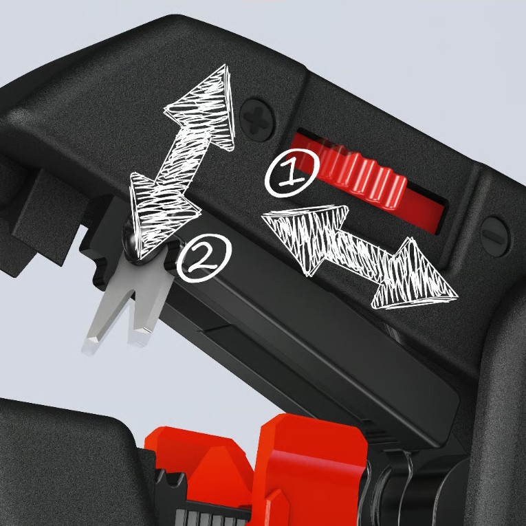 คีมปอกสายไฟ KNIPEX Automatische Abisolierzange 12 62 180 นาด 0 2 6 0 mm 