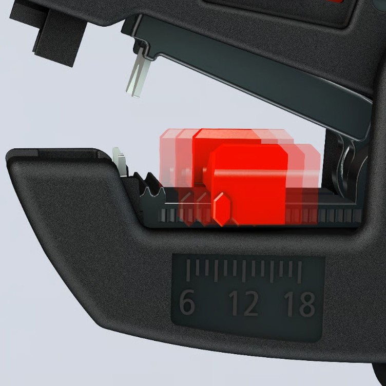 คีมปอกสายไฟ KNIPEX Automatische Abisolierzange 12 62 180 นาด 0 2 6 0 mm 