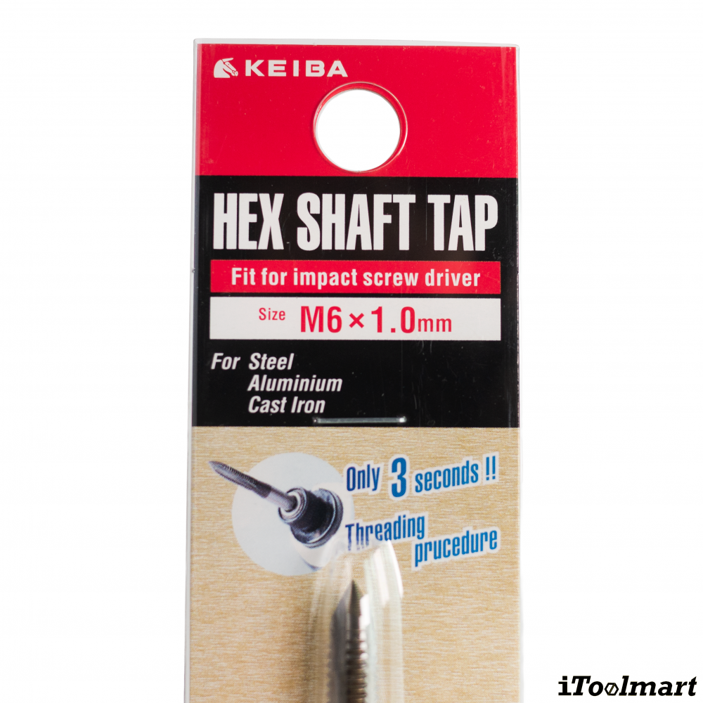 ดอกต๊าปเกลียว KEIBA ตัวผู้ แกน HEX ขนาด 6 x 1 0 มม 
