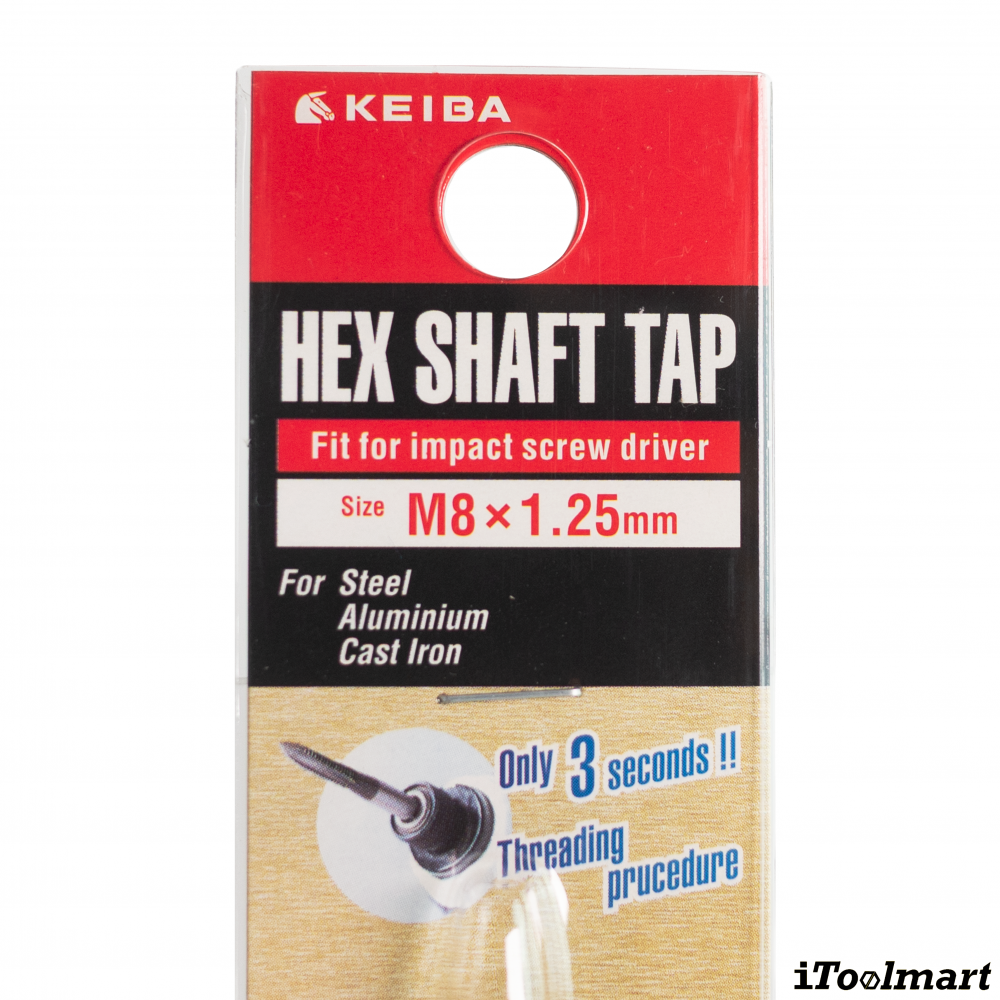 ดอกต๊าปเกลียว KEIBA ตัวผู้ แกน HEX ขนาด 8 x 1 25 มม 