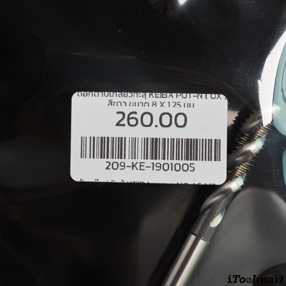 ดอกต๊าปเกลียวทะลุ KEIBA POT N   OX   สีขาว ขนาด 8 x 1 25  มม 