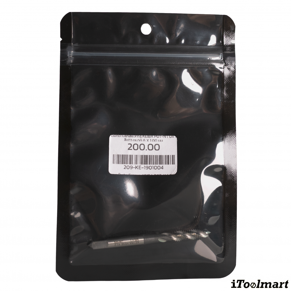 ดอกต๊าปเกลียวทะลุ KEIBA POT N   OX   สีขาว ขนาด 6 x 1 00  มม 