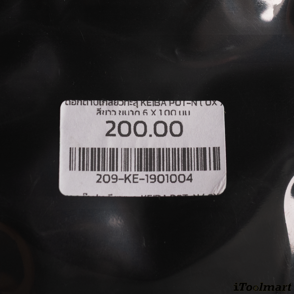 ดอกต๊าปเกลียวทะลุ KEIBA POT N   OX   สีขาว ขนาด 6 x 1 00  มม 