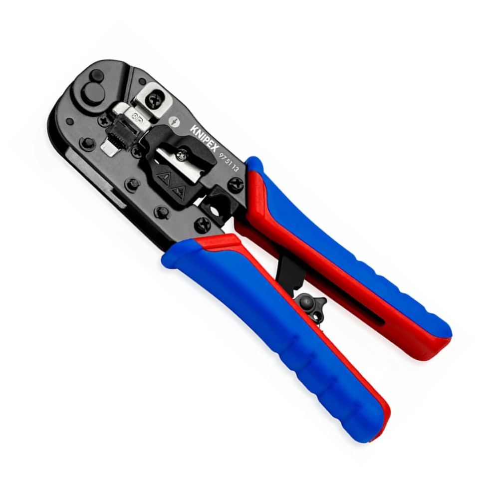 คีมย้ำสายแลน KNIPEX 97 51 13 คีมย้ำหางปลา สำหรับปลั๊กแบบตะวันตก