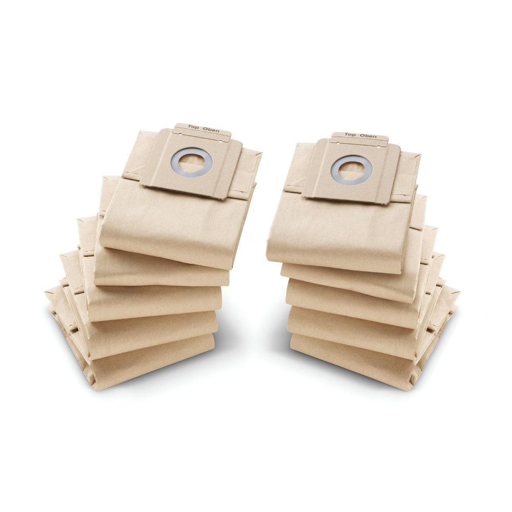 ถุงกรองระดาษ Karcher Paper filter bags สำหรับเครื่องดูดฝุ่นแบบแห้ง  10 ชิ้น 
