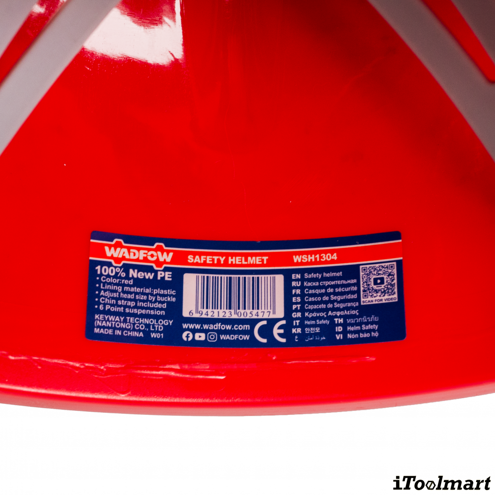 หมวกนิรภัย สีแดง WADFOW WSH1304