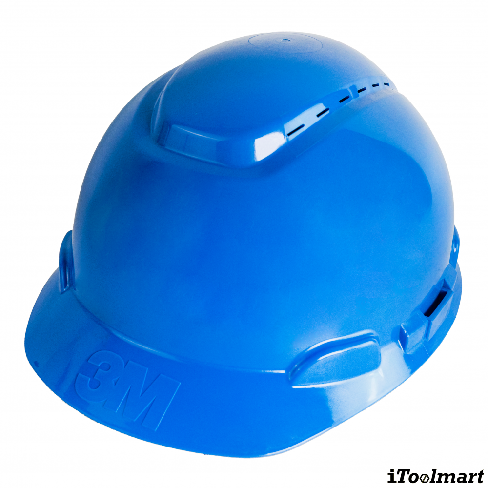 หมวกนิรภัย 3M H 703SFV UV แบบปรับหมุน สีฟ้ามีรูระบาย