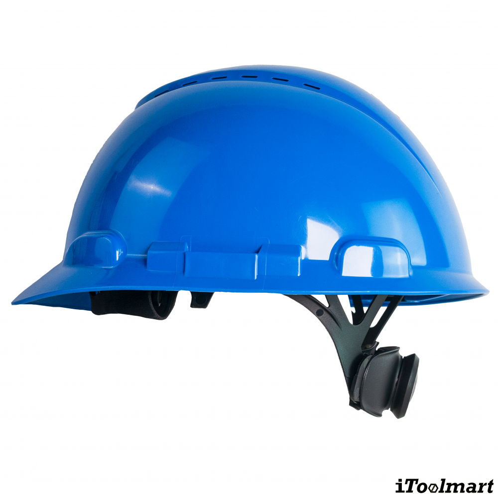 หมวกนิรภัย 3M H 703SFV UV แบบปรับหมุน สีฟ้ามีรูระบาย