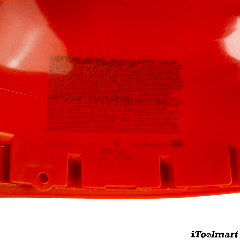 หมวกนิรภัย 3M H 706SFR UV แบบปรับหมุน สีส้ม