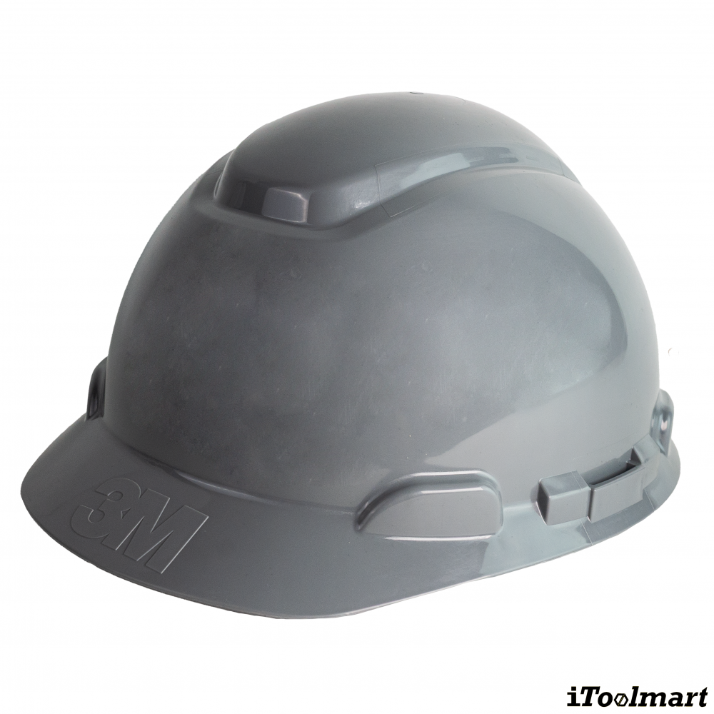 หมวกนิรภัย 3M H 708SFR UV แบบปรับหมุน สีเทา