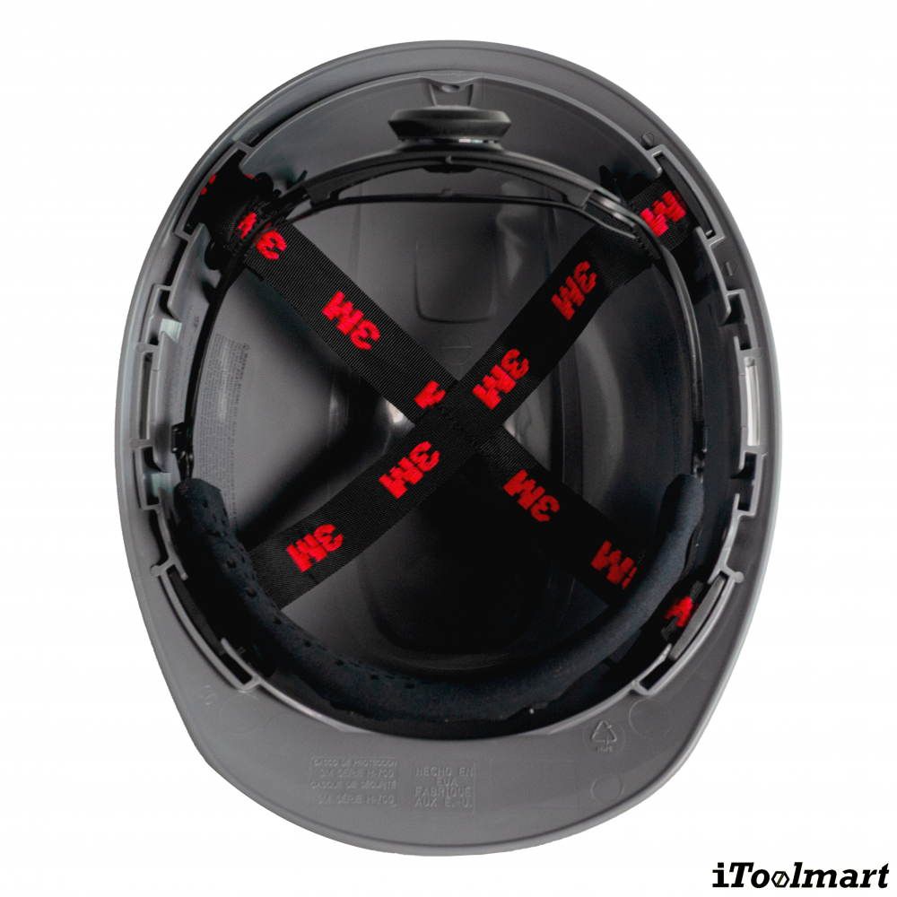 หมวกนิรภัย 3M H 708SFR UV แบบปรับหมุน สีเทา