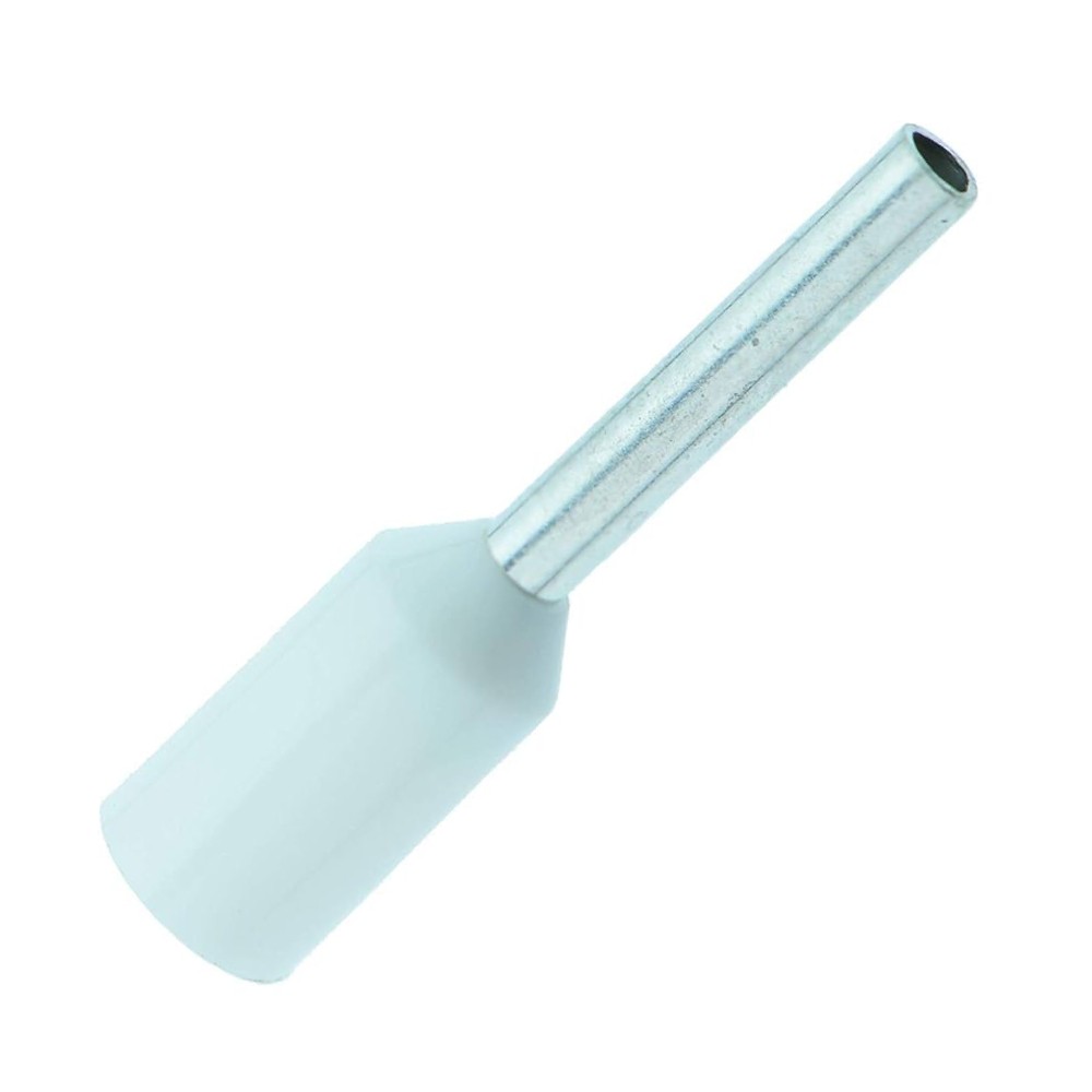 หางปลาคอร์ดเอ็น KST E0508 แบบหุ้ม สีขาว ขนาด 0 5 mm² 100 ตัว หางปลาคอร์ดเอ็น KST E0508 แบบหุ้ม สีขาว ขนาด 0 5 mm² 100 ตัว