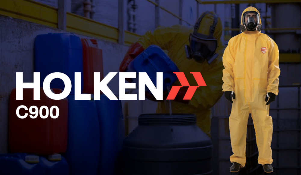 ชุดป้องกันฝุ่น สารเคมี HOLKEN C900 SIZE M
