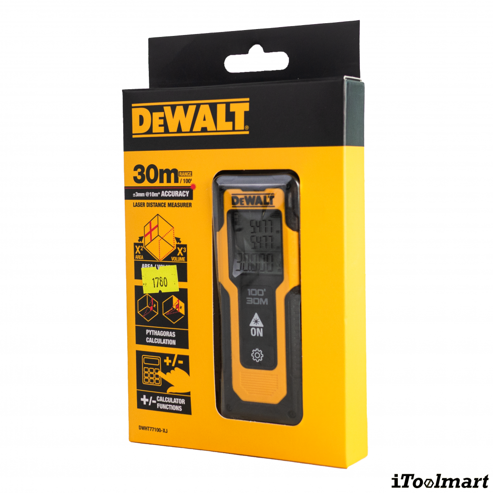 เลเซอร์วัดระยะ Dewalt DWHT77100 XJ ระยะการวัดสูงสุด 30 เมตร