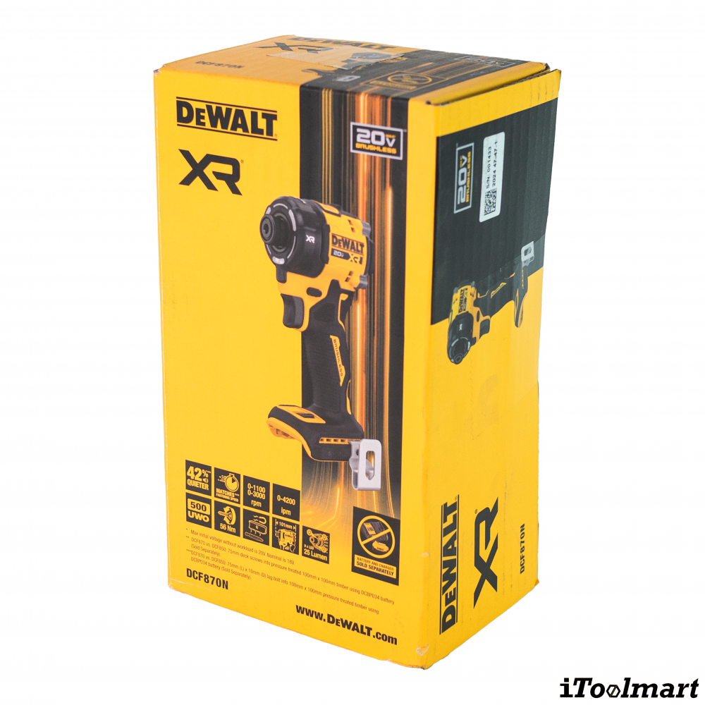 ไขควงกระแทกไร้สาย DEWALT DCF870 ขนาด 1 4 นิ้ว 20V   ตัวเปล่า 