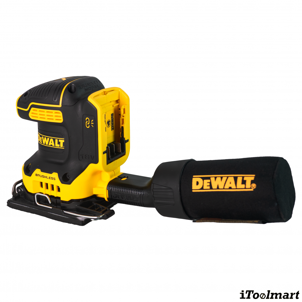 เครื่องขัดกระดาษทราย ไร้สาย DEWALT DCW200N XJ 20V Max ขนาด 1 4 แผ่น  ตัวเปล่า 