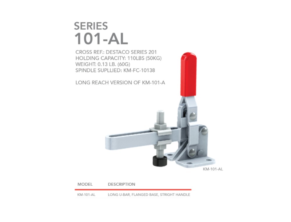 แคลมป์จับชิ้นงาน HOLKEN 101 AL Vertical toggle clamp แรงยึด 50 kg