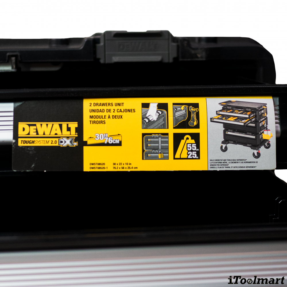 กล่องเครื่องมือช่างลิ้นชัก 2 ชั้น DEWALT DWST08520 1 TOUGHSYSTEM 2 0