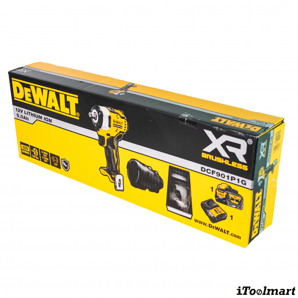 ชุดบล็อกกระแทกไร้สาย DEWALT DCF901P1G QW 12V  ขนาด 1 2 นิ้ว BL มอเตอร์ ชุดบล็อกกระแทกไร้สาย DEWALT DCF901P1G QW 12V  ขนาด 1 2 นิ้ว BL มอเตอร์