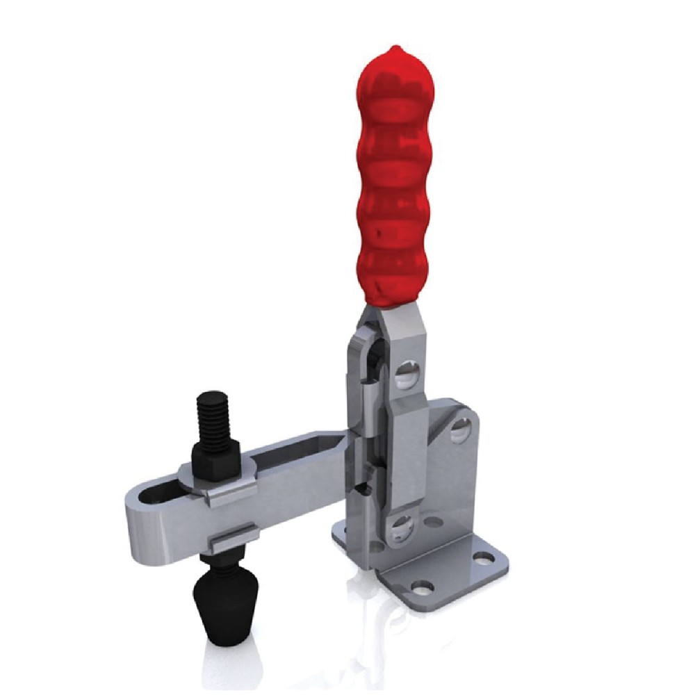 แคลมป์จับชิ้นงาน HOLKEN 12265 Vertical toggle clamp U BAR แรงยึด 340 kg  ฐานหน้าแปลน 