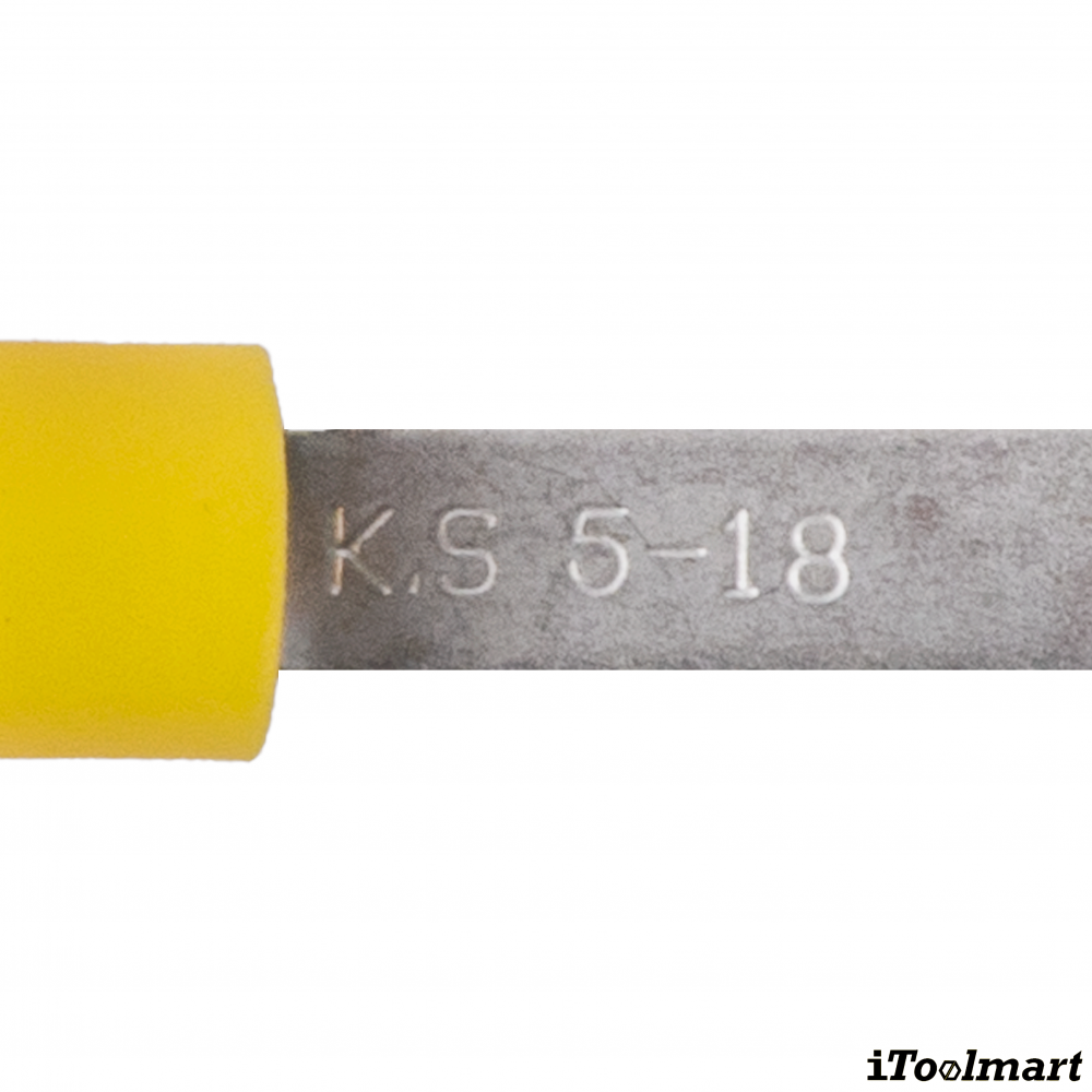 หางปลาเสียบก้านไม้ขีด KST DBV5 18 แบบหุ้ม สีเหลือง ขนาด 6 mm² 100 ตัว หางปลาเสียบก้านไม้ขีด KST DBV5 18 แบบหุ้ม สีเหลือง ขนาด 6 mm² 100 ตัว