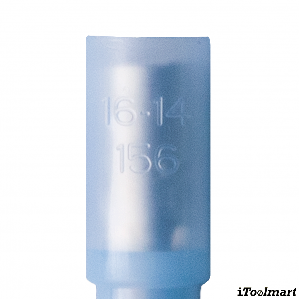 หางปลาเสียบ KST FRFNY2 156 แบบกลมตัวเมียชนิดใส สีน้ำเงิน ขนาด 2 5 mm² 100 ตัว