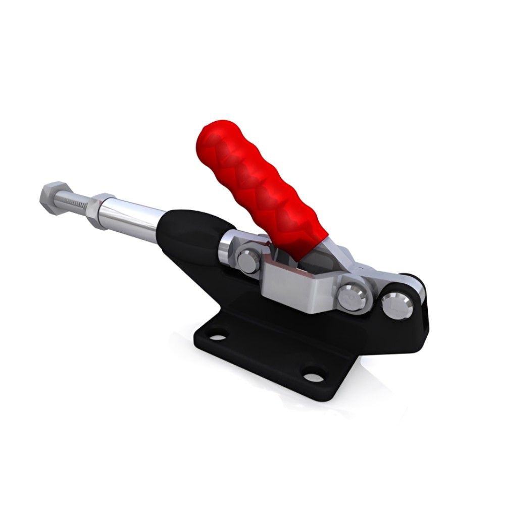 แคลมป์จับชิ้นงาน HOLKEN 304 E Push Pull Toggle Clamp ด้ามจับทำมุม 45° แรงยึด 386 kg