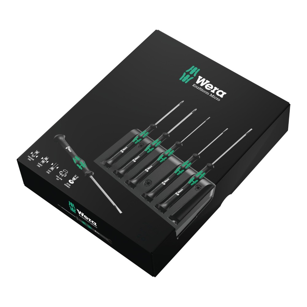 ชุดไขควง Wera 2035 6 A Screwdriver set   rack 05118150001 electronic applications ชุด 6 ชิ้น