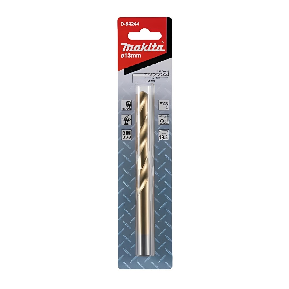 ดอกสว่านเหล็ก HSS TIN MAKITA D 64244 ขนาด 13X151 mm 