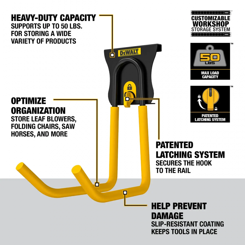 ตะขอแขวนเครื่องมือ DEWALT DWST82811 แบบยาว