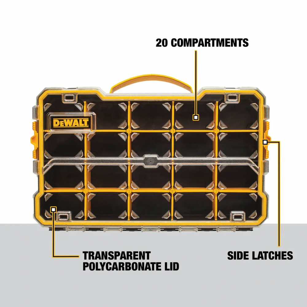 กล่องฝาใส DEWALT DWST14830 จำนวน 20 ช่อง