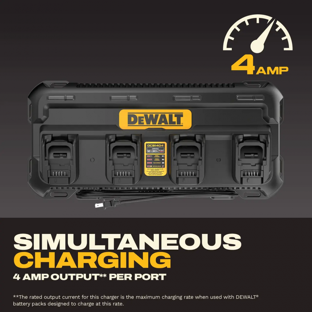 แท่นชาร์จแบตเตอรี่ DEWALT DCB1404 QW 12V 20V MAX
