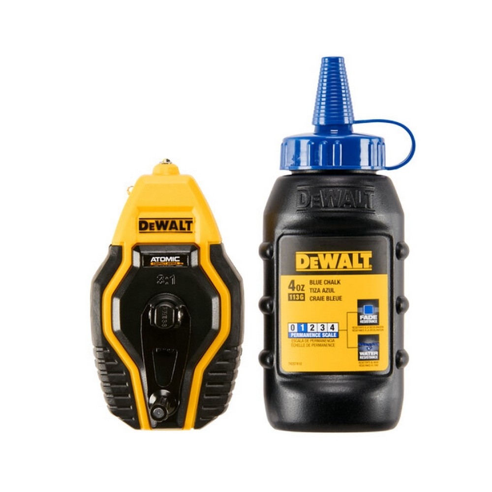 บักเต้าตีเส้น DEWALT Atomic DWHT47258L พร้อมผงชอลก์สีน้ำเงิน