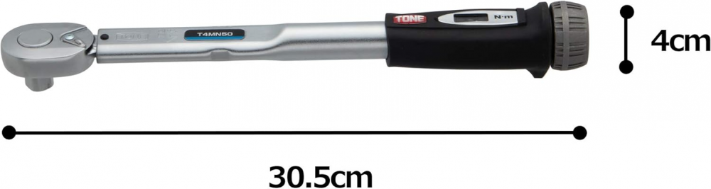 ประแจปอนด์ตั้งค่าล่วงหน้า TONE T4MN50 ขนาด 1 2 นิ้ว พร้อมระบบแจ้งเตือนแบบคลิก