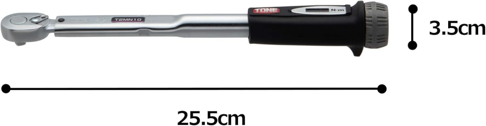 ประแจวัดแรงบิด TONE T2MN10 แบบตั้งค่าล่วงหน้าสำหรับการขันยึดชิ้นงาน
