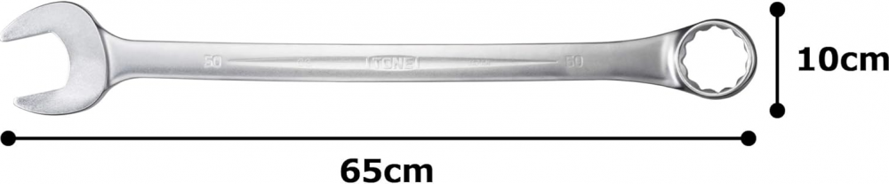 ประแจรวม TONE CS 50 ขนาด 50 มม  ดีไซน์โค้งมนจับถนัดมือ