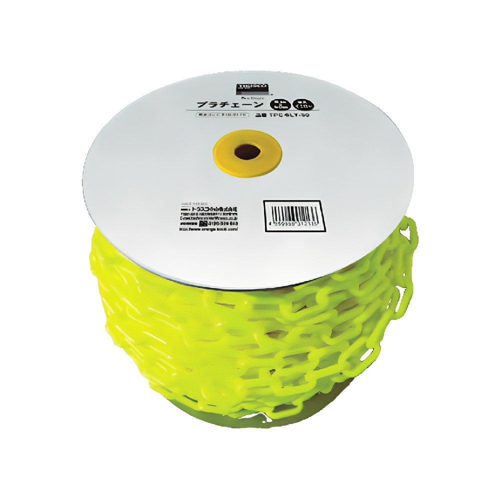 โซ่พลาสติก TRUSCO TPC 6LY 50 สีเหลืองฟลูออเรสเซนต์ ขนาด 6 มม  ยาว 50 เมตร