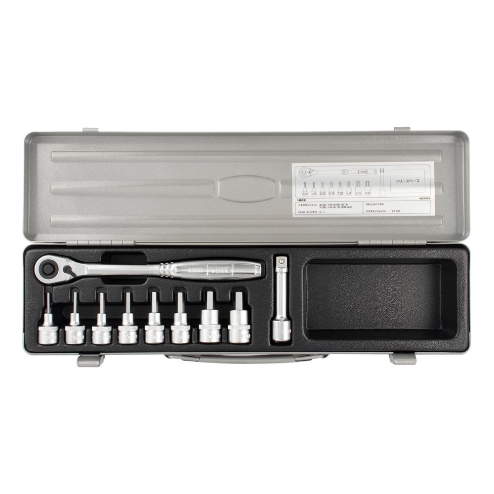 ชุดประแจหกเหลี่ยม TONE HB3082 สำหรับขันสกรูหัวจม