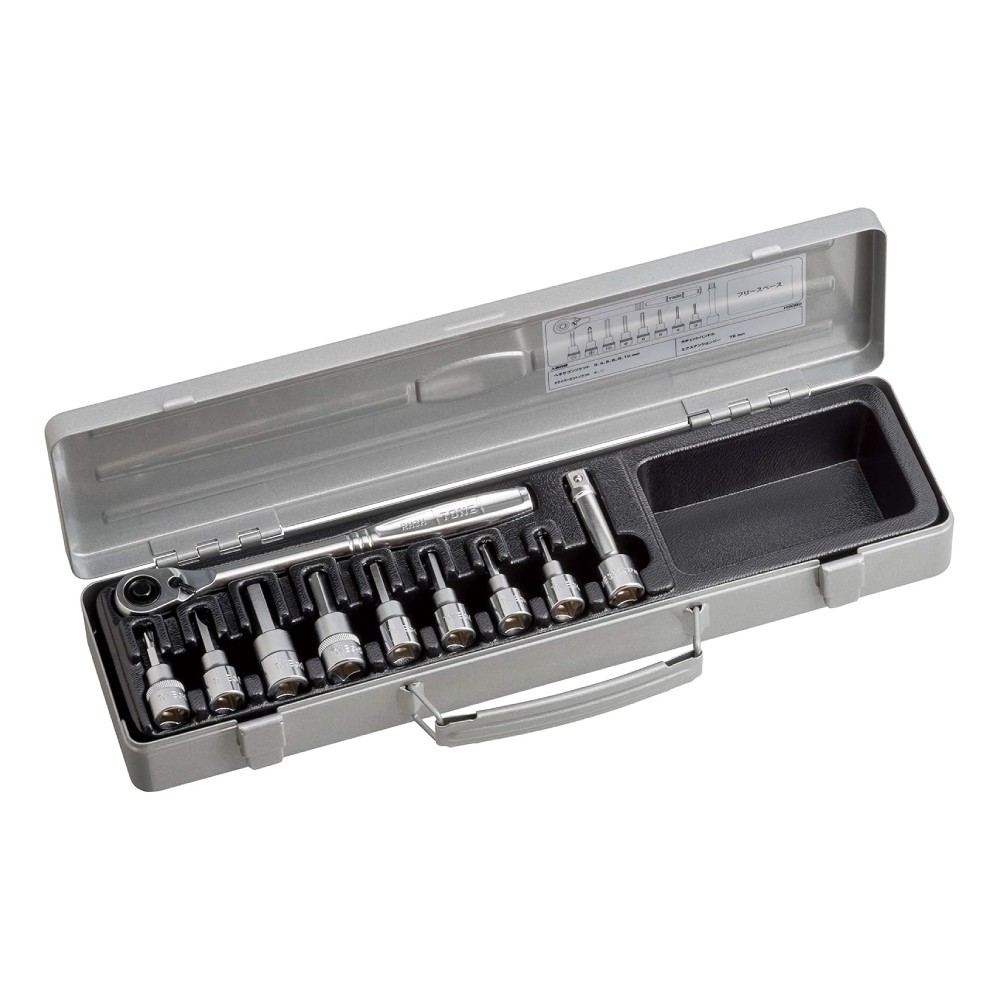 ชุดเครื่องมือหกเหลี่ยม TONE H3082 พร้อมกล่องโลหะพกพา
