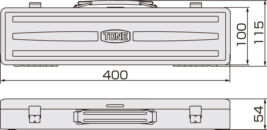 ชุดเครื่องมือหกเหลี่ยม TONE H3082 พร้อมกล่องโลหะพกพา
