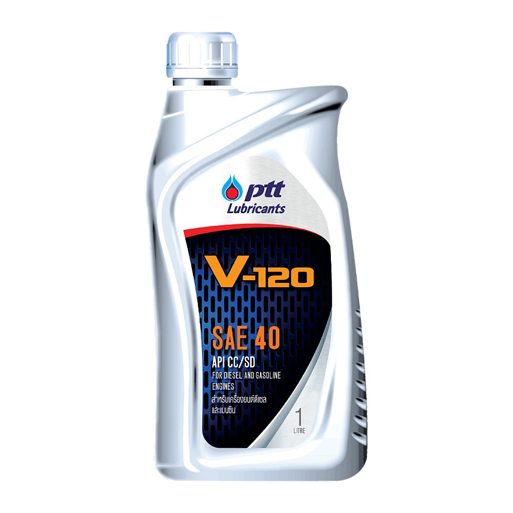 น้ำมันเครื่องดีเซล PTT V120 SAE 40 ขนาด 1 ลิตร