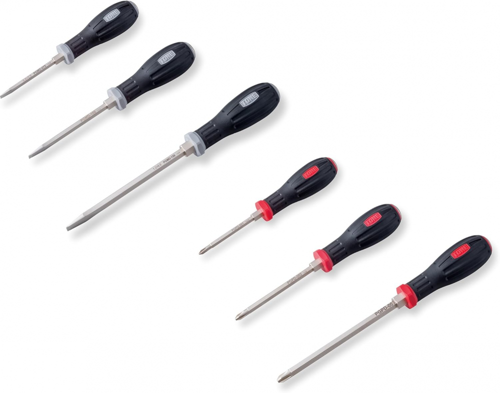 ชุดไขควงแกนทะลุ TONE PGD8 พร้อมด้ามจับ Power Grip 8 ชิ้น
