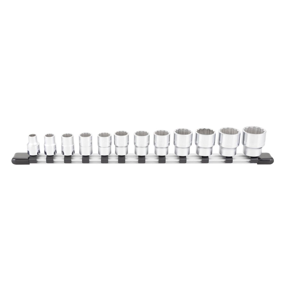 ชุดลูกบล็อก 12 เหลี่ยม TONE HD312A ขนาด 3 8 นิ้ว พร้อมรางเก็บ
