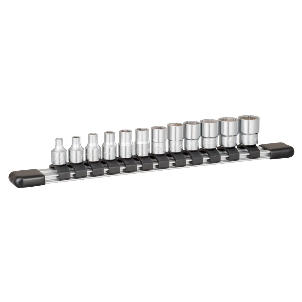 ชุดลูกบล็อก 6 เหลี่ยม TONE HS212 ขนาด 3 14 มม  พร้อมรางเก็บ
