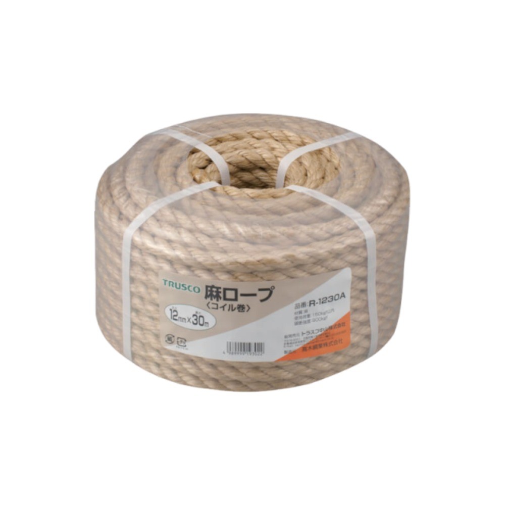 เชือกป่านธรรมชาติ TRUSCO R 1230A ขนาด 12 มม  ยาว 30 เมตร