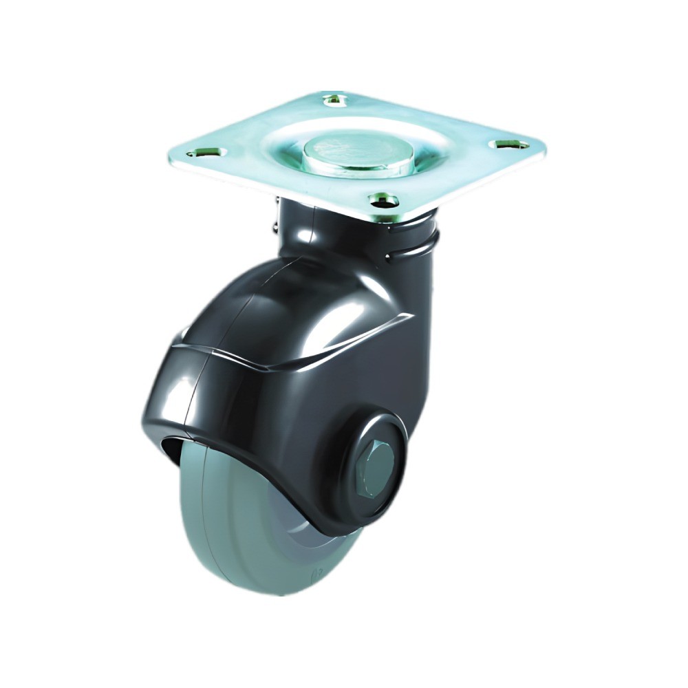 ล้อรถเข็นยางเทา TRUSCO TYPGJ 130BK แป้นหมุนลดเสียงรบกวน