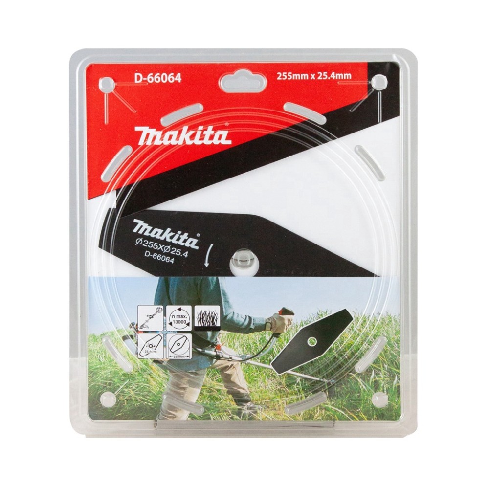 ใบมีดตัดหญ้า 2 คม Makita D 66064  255 x 25 4 x 2 0 mm  x 2T 