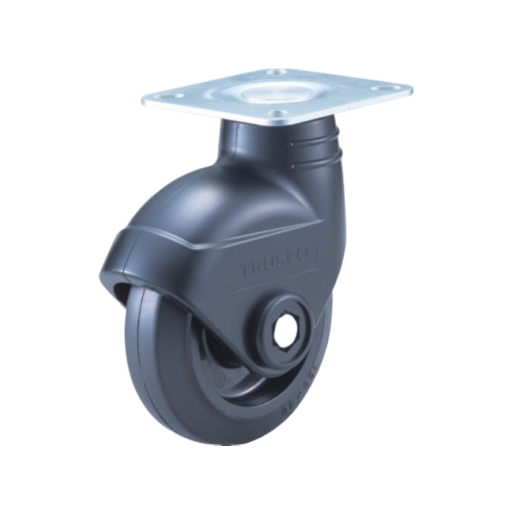 ล้อรถเข็นแป้นหมุนยาง TRUSCO TYPJ 130 ล้อไนลอนหุ้มยางลดเสียง